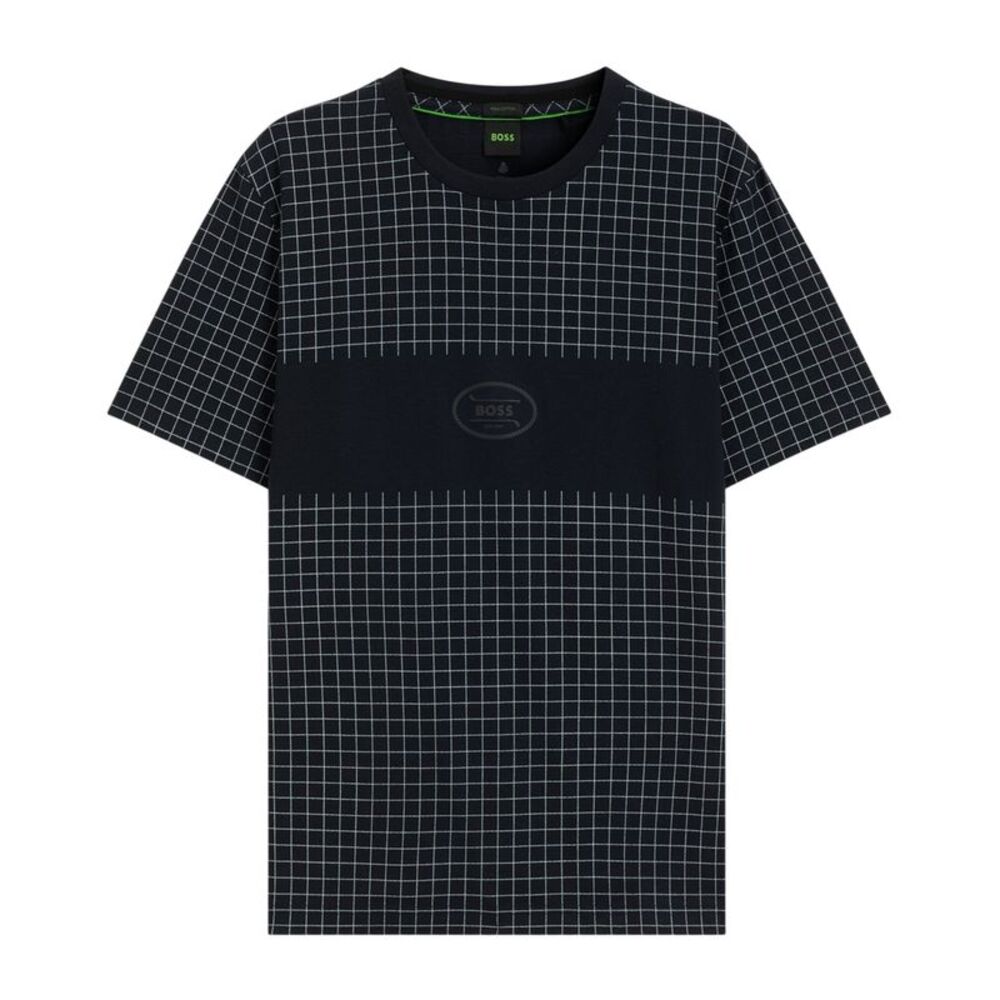 Boss Mens Pima Cotton Regular T-Shirt / Dark Blue